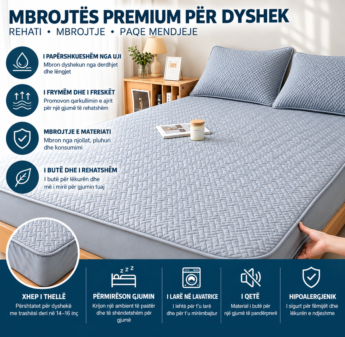 Mbrojtëse premium për dyshek