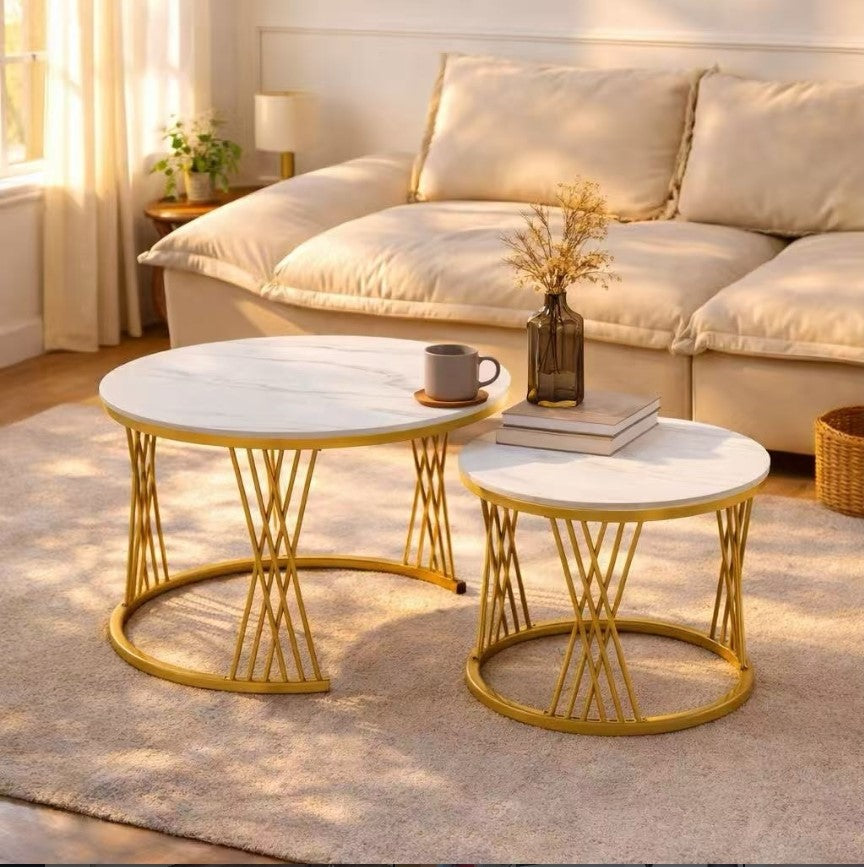 Set Tavolinash Rrethore Moderne