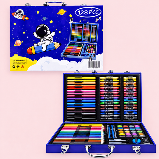 Set ngjyrash për fëmijë 128 copë