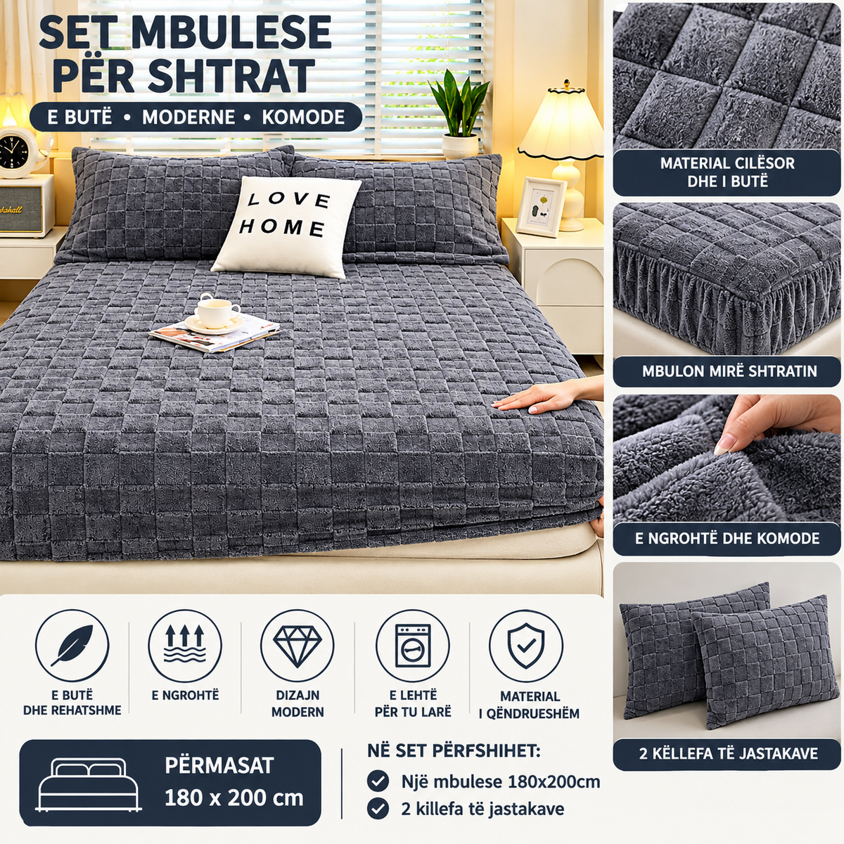Set Mbulese për Shtrat