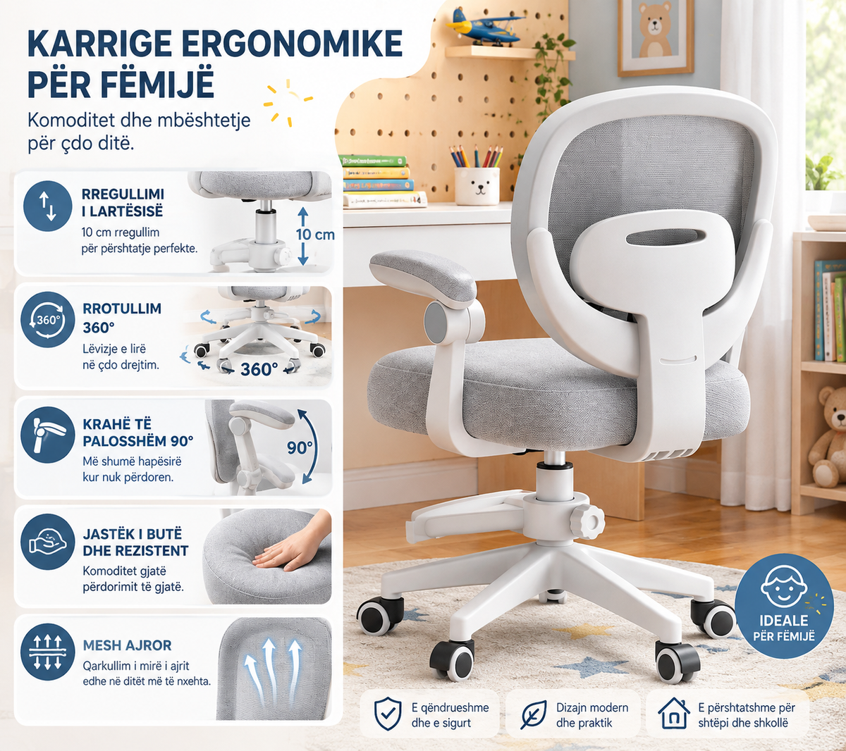 Karrige Ergonomike për Fëmijë