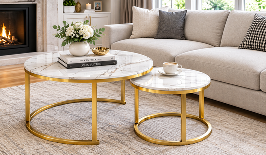 Set Tavolinash Rrethore Moderne