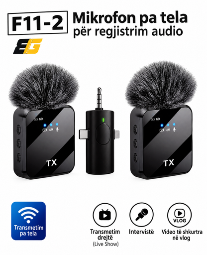 Mikrofon Wireless F11-2