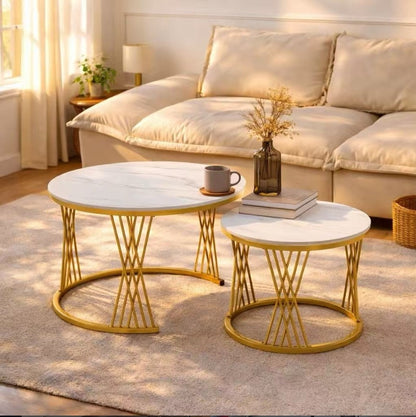 Set Tavolinash Rrethore Moderne