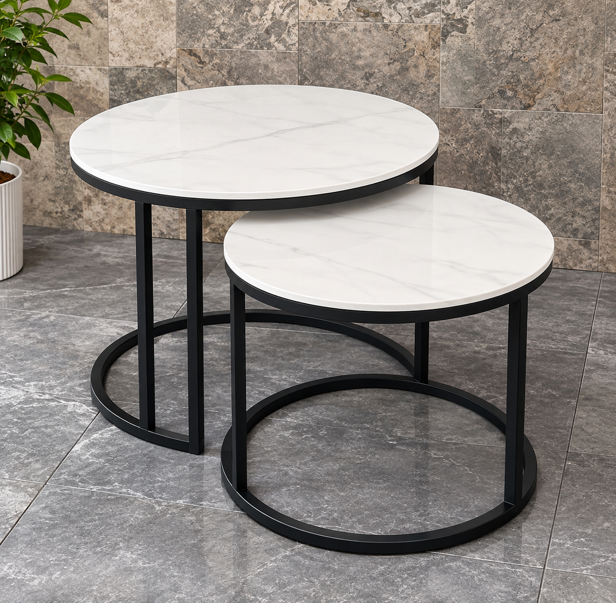 Set Tavolinash Moderne Rrethore